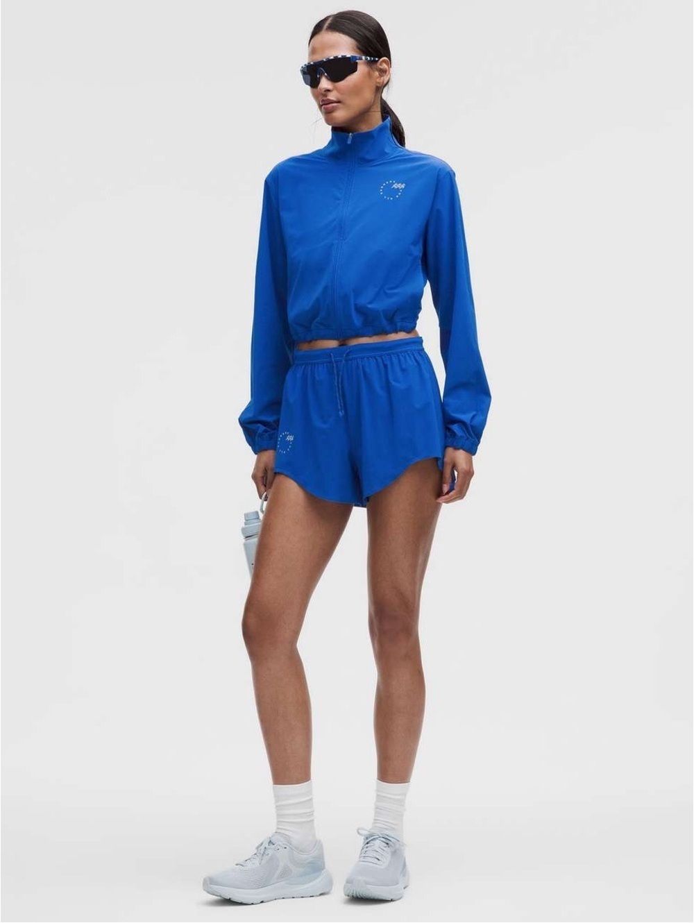 🆕💙 Lululemon Mile Maker Run Crew Graphic Cinch Hem Jacket - Galactic Cobalt - Picture 6 of 9